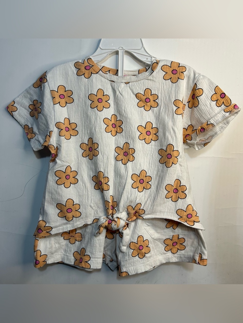 Jessica Simpson Floral Textured White Matching Set Girls Size 6